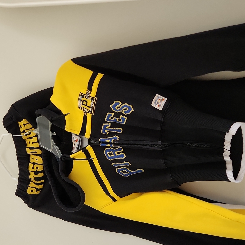Pittsburg pirates baseball zip up sweat shirt jacket and pants VIP authentic